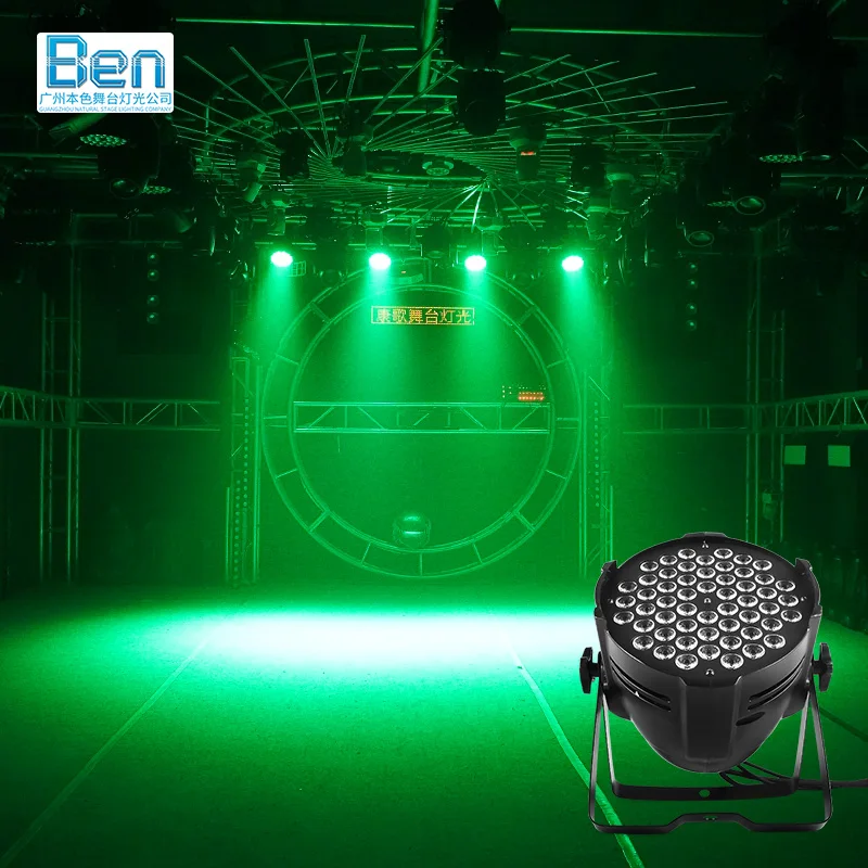 

LED Stage Flat Par Light Effect RGBW 4in1 DJ Par Lights DMX Flat Par Lighting 54pcs Stage Light Par for Disco Wedding Club Light