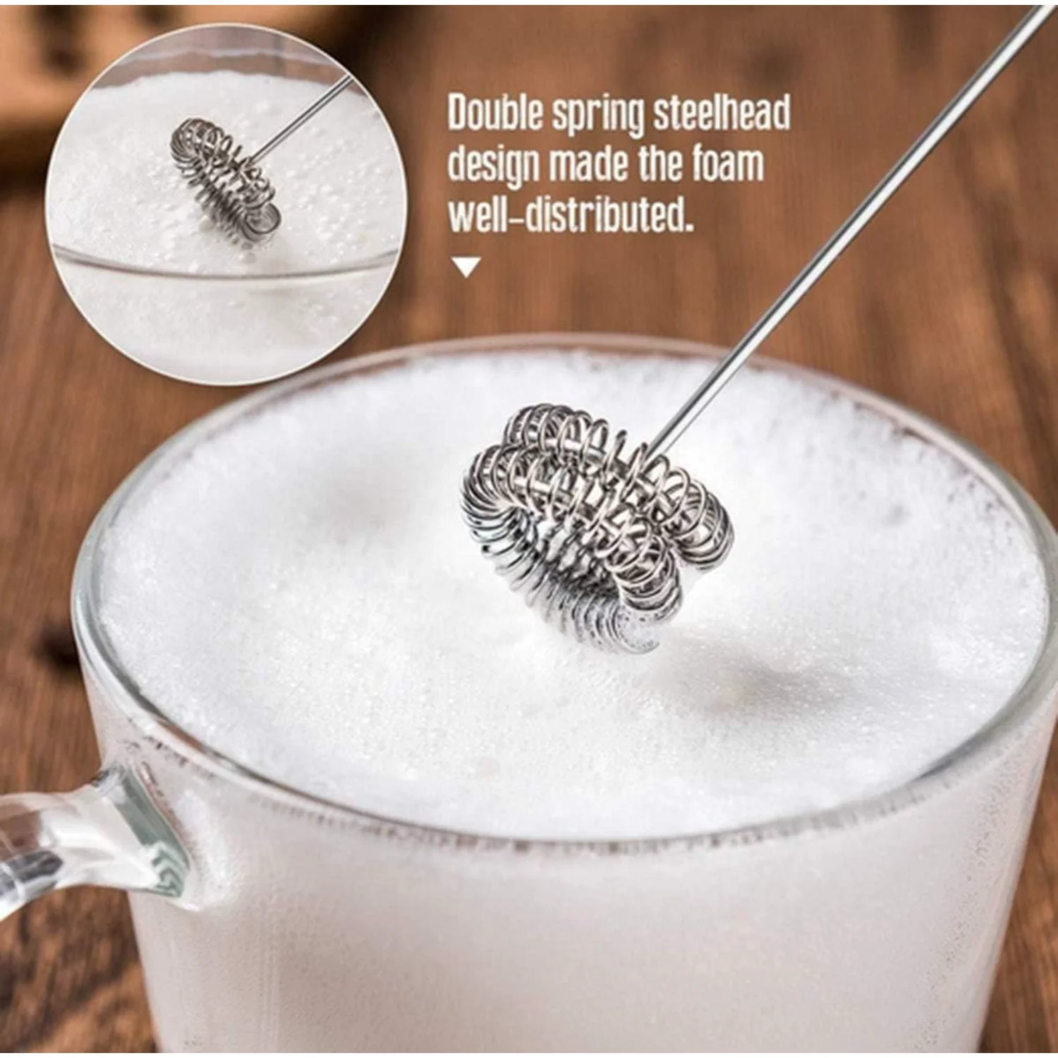 Electric Milk Frother for Latte and Cappuccino - خ...