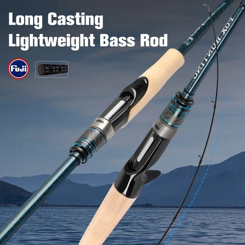 TSURINOYA 732L 7112L 762ML 782ML 802M Spinning Casting Fishing Rod Bass  Pike Seabass FOX HUNTING Carbon Rod FUJI Guide Reel Seat