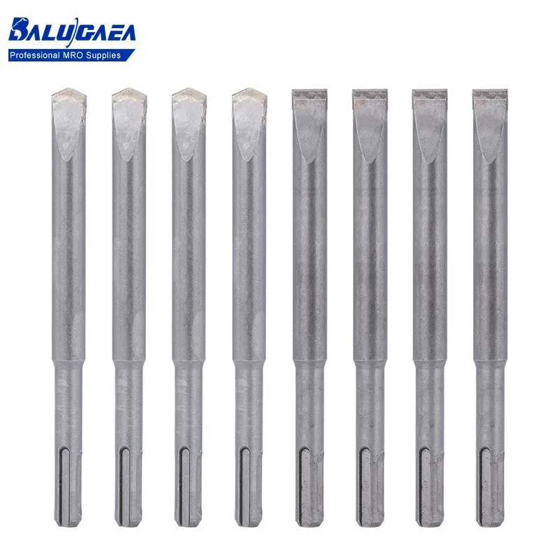 12x150mm SDS PLUS Chisels Set Point Groove Gouge Flat Chisel Electric Hammer Drill Bit Break Concrete Brick Wall Drilling