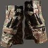 Military Green Outdoor Work Pants  Men's Camouflage Solid Color Training Shorts Summer Multi Mouth Bag Military Style Shorts 3