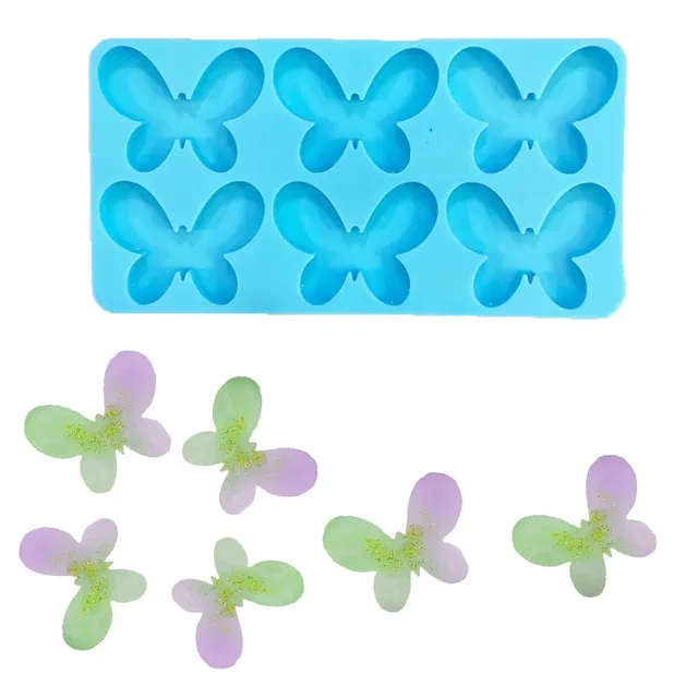 Diy Szilikon Új Fülbevalók Háromlevelű Lóhere Pillangó Kristály Csepp Ragasztócímke Medál Penész Epoxi Gyanta Formák - Image 2