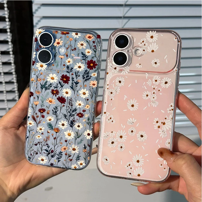 Cartoon Daisy Flower TPU Protective Phone Case