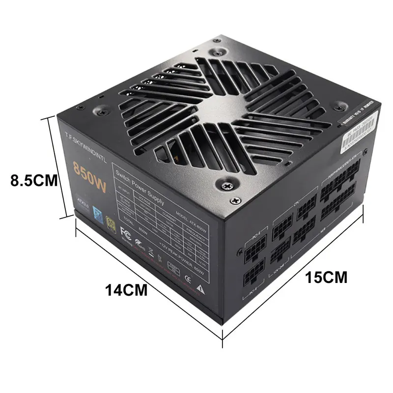 T.F.SKYWINDINL 850W PCIe 5.0 풀 모듈러 80 플러스 골드 PSU ATX 3.0 게이밍 전원 공급 장치