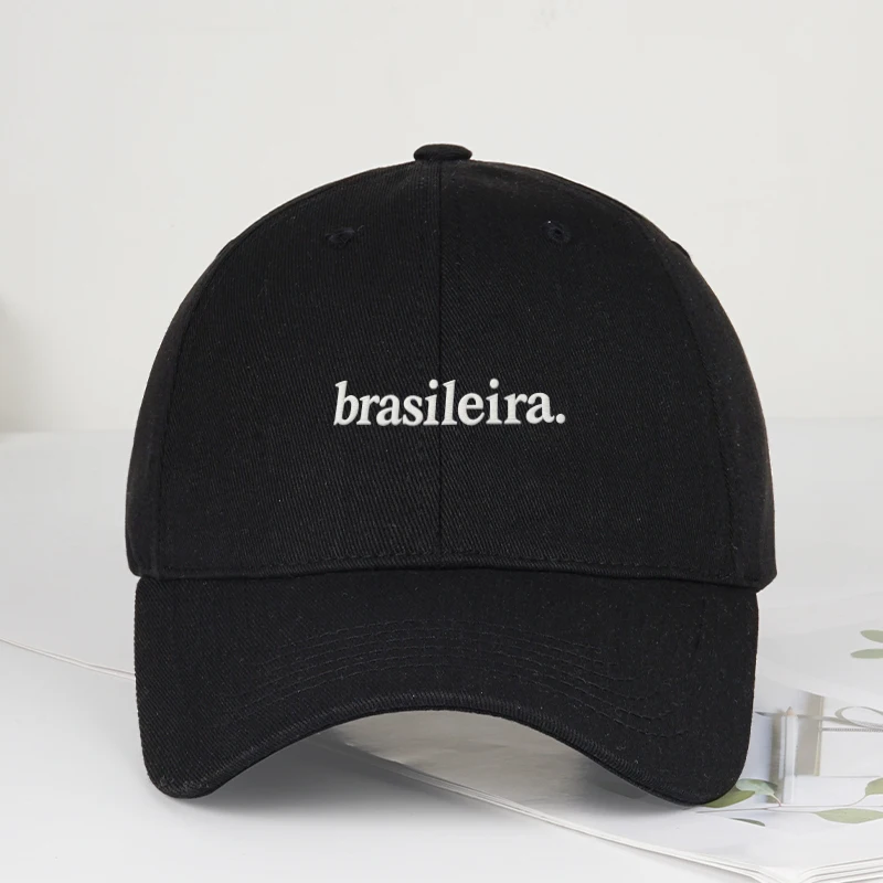 Casquette de baseball brodée multicolore « brasileira », streetwear décontracté, chapeau unisexe réglable pour hommes et femmes
