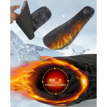 Winter Snow Boots Winter Jogging Sneakers Non Slip Casual Barefoot Shoes Waterproof High Top Boots for Travel Climbing Hiking 5