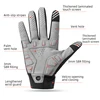 ROCKBROS Bike Glove Winter Warm Windproof Gloves Fleece Long Finger Touch screen Gloves Outdoor Sports Running Riding Mittens 5