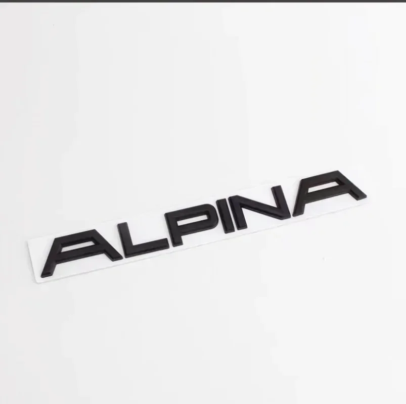 3D 금속 크롬 블랙 Alpina 편지 후면 부팅 트렁크 스티커 펜더 엠블럼 배지 데칼 B7 B6 D4 D5 자동차 스타일링 액세서리