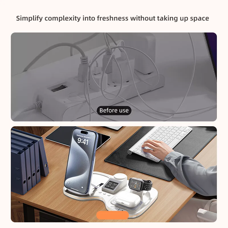 شاحن لاسلكي متعدد الوظائف