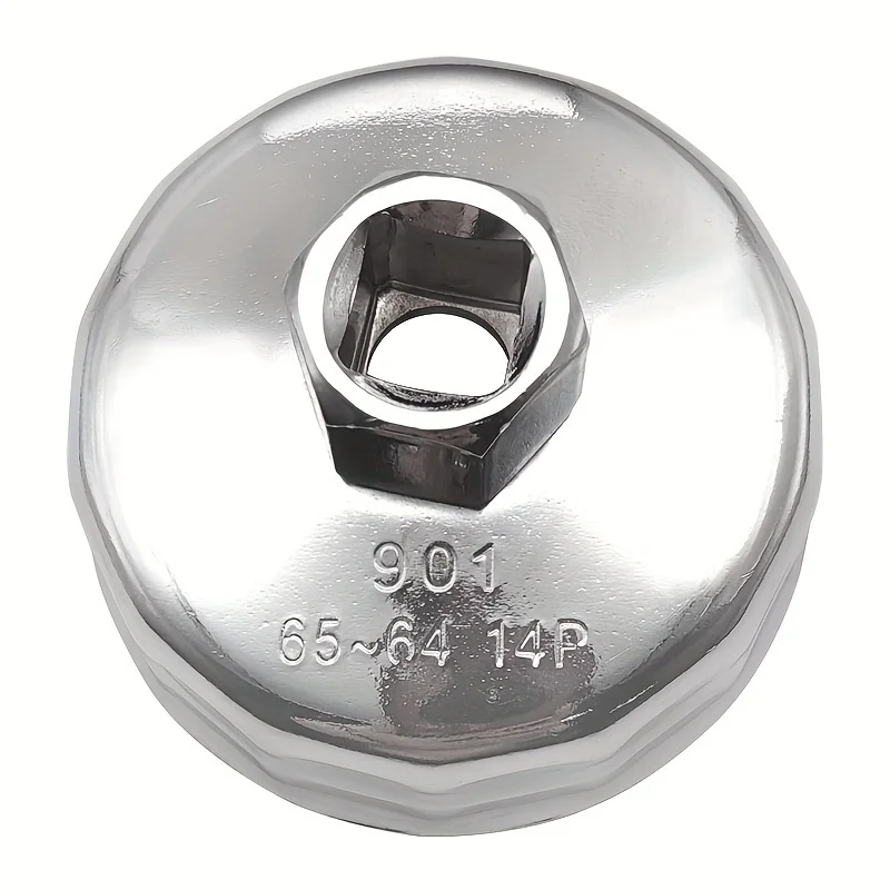 1개 901 모델 14면 오일 필터 렌치 - 손쉬운 필터 하우징 제거 도구 내구성 있는 구조 65mm-64mm 자동차 수리용