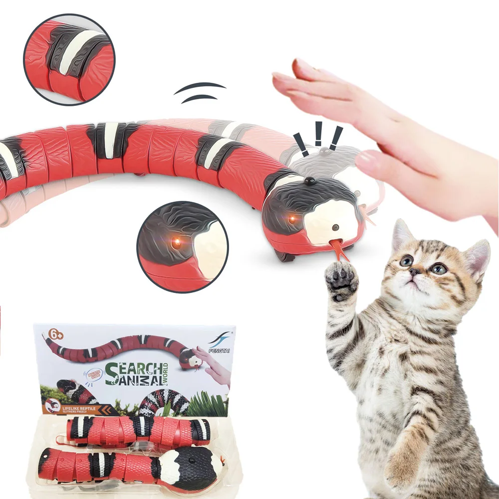 Interactive Electronic Automatic Snake Cat Toys Usb Charging Smart