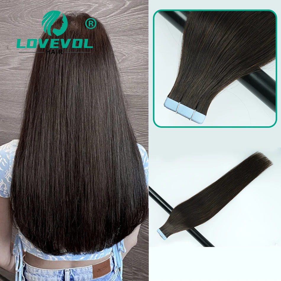 

Tape in Remy Hair Extensions Natural Black 20pcs 40g Tapein Seamless Real Hair Extensions Straight Brazilian Hair Tape On