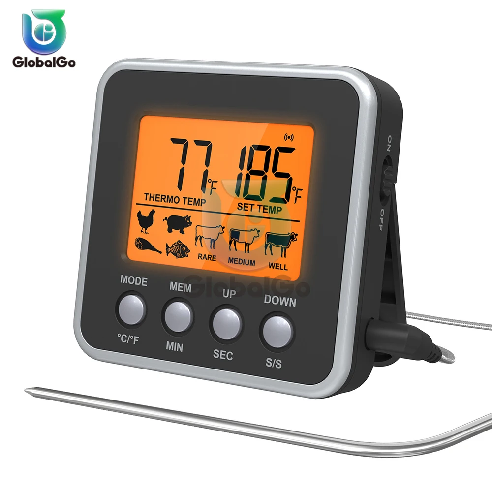 

Barbecue Meat Electronic Digital Thermometer Temperature Measuring Oven BBQ Foods Cooking Alarm Device Tools