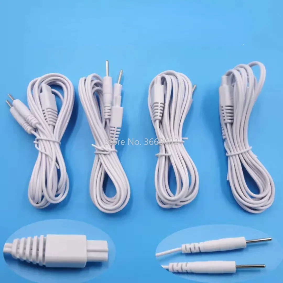 Electrode Pads Therapy Cable Parts For KWD-808I nerve muscle stimulator Machine 4pcs/lot electrode pads muscle stimulator electrode lead wires muscle massager muscle massager stick massage tool