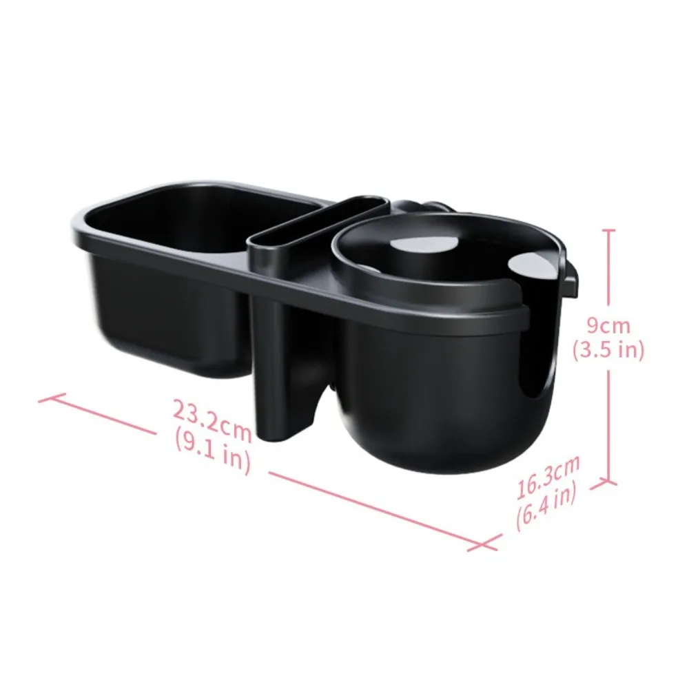 3 in 1 Baby Stroller Bottle Organizer Black Multifunctional Baby Stroller Bottles Rack Durable with Phone/Snack Holder