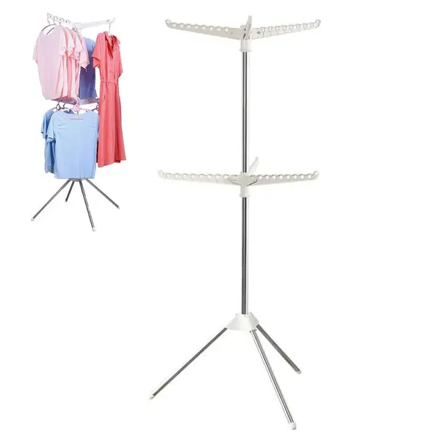 Tripod Clothes Drying Rack Portable Space Saving HeightAdjustable