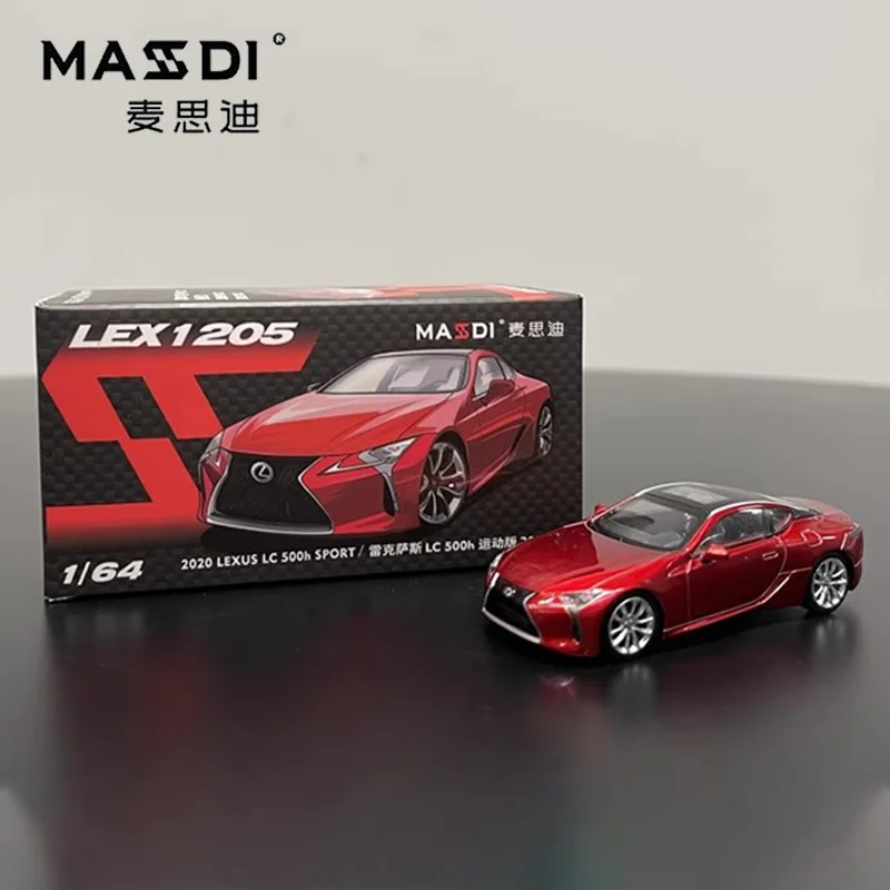 새로운 재고 Masdi 1:64 Lexus Lc500h 클래식 자동차 시뮬레이션 합금 미니어처 다이 캐스팅 원피스 모델 맞춤 장난감 컬렉션 선물