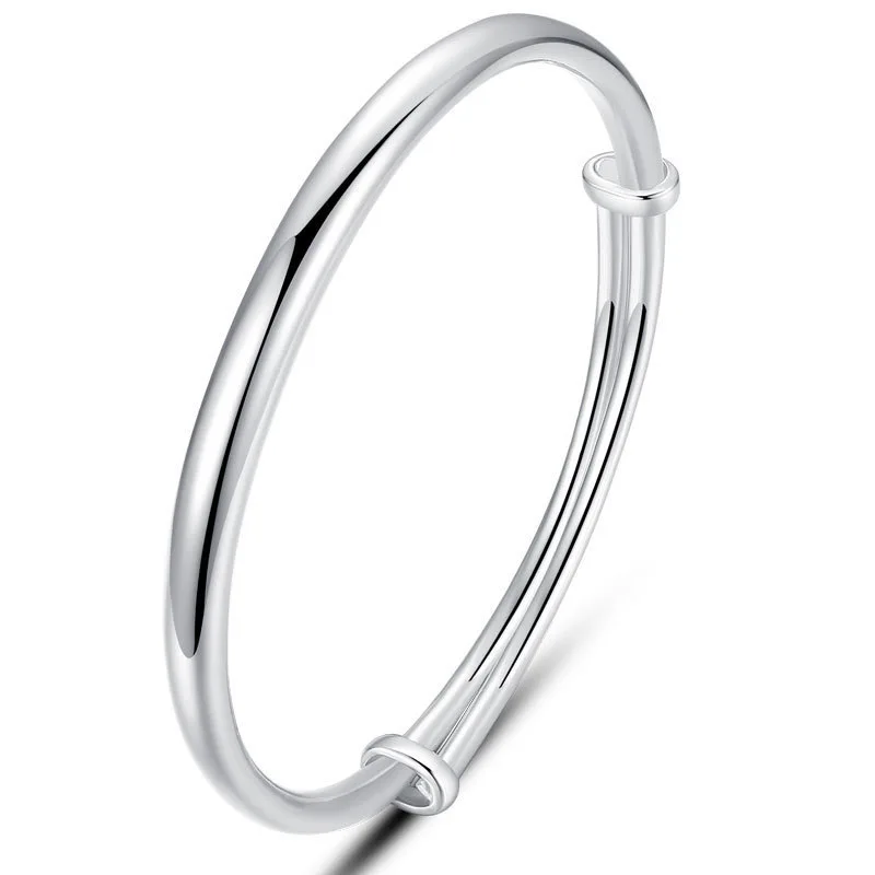 925 Sterling Silver Polishing Charm Bracelets Bangles For Women Elegant Jewelry Accessories Wholesale Jewellery Argent 925