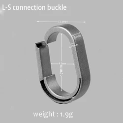 Titanium Alloy Quick Release Key Ring with Black PVD Coating - Durable Compact Metal Connector (Silver - L - S)