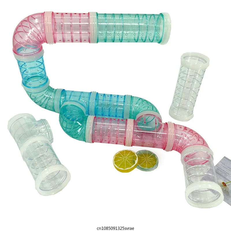 Hamster Tunnel Toy Rodent Training Channel Durable DIY Splicing Maze Tube Transparent Runway Toy for Small Animals small pet tunnel hamster cage tunnel hamster toy maze