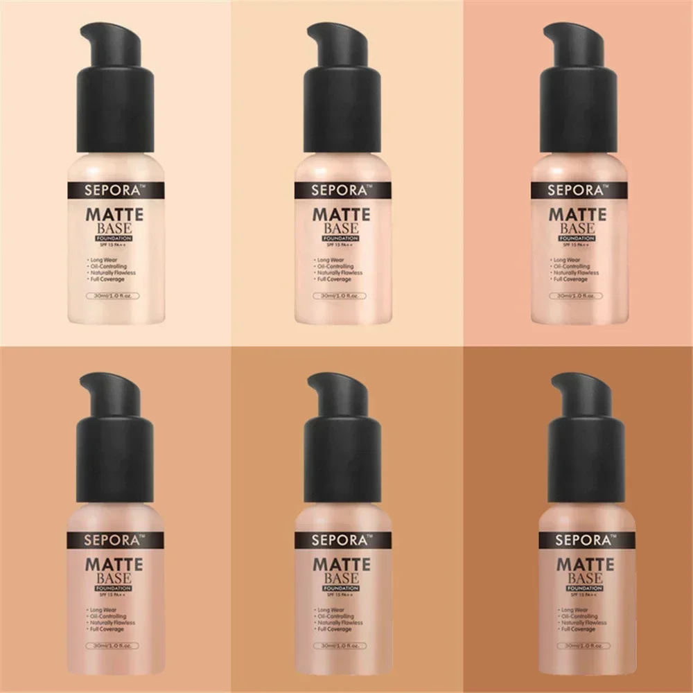 CC cream 30ml Concealer CC Cream Waterproof Long Lasting Matte Base Makeup Liquid Foundation Moisturizing Brightening Cosmetics