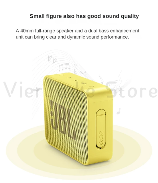 JBL GO 2 Bluetooth Portable Waterproof Speaker - Yellow 