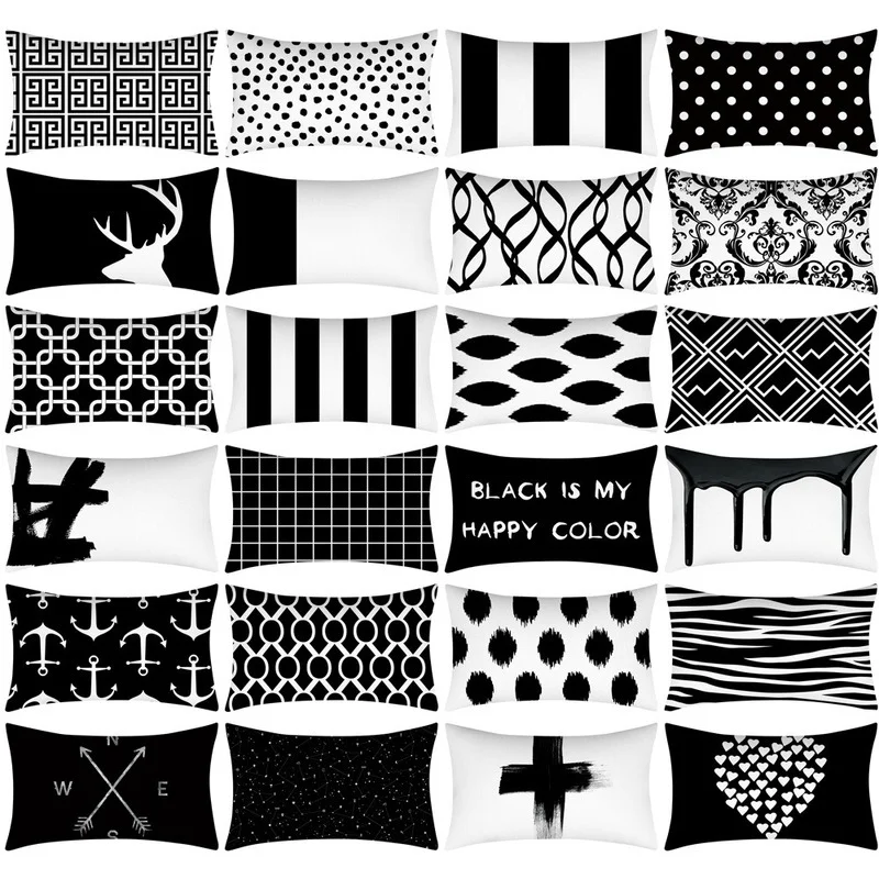 RectanglePillowCover30x50cmCouchDecorPillowGeometricPrinted