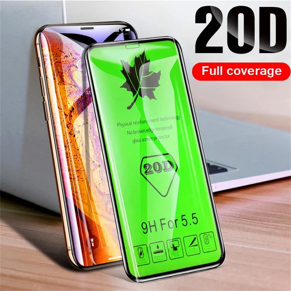 

10/20PCS 20D Full Cover Tempered Glass For iPhone 15 14 13 12 11 Pro Max Screen Protector Film For Iphone 8 7 6 6S Plus XS X XR