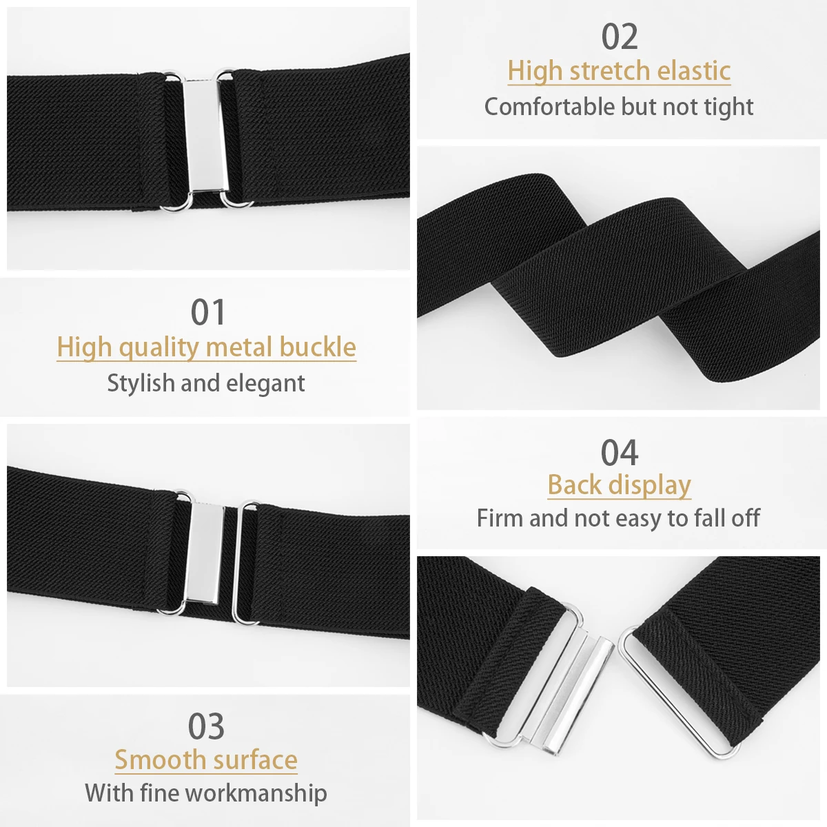 SISHION 2025 Frühling Mode Schwarz Frauen Taille Gürtel YD0010 Plus Größe Elastische Korsett Gürtel Y2K Zubehör Ceinture – Detail 16
