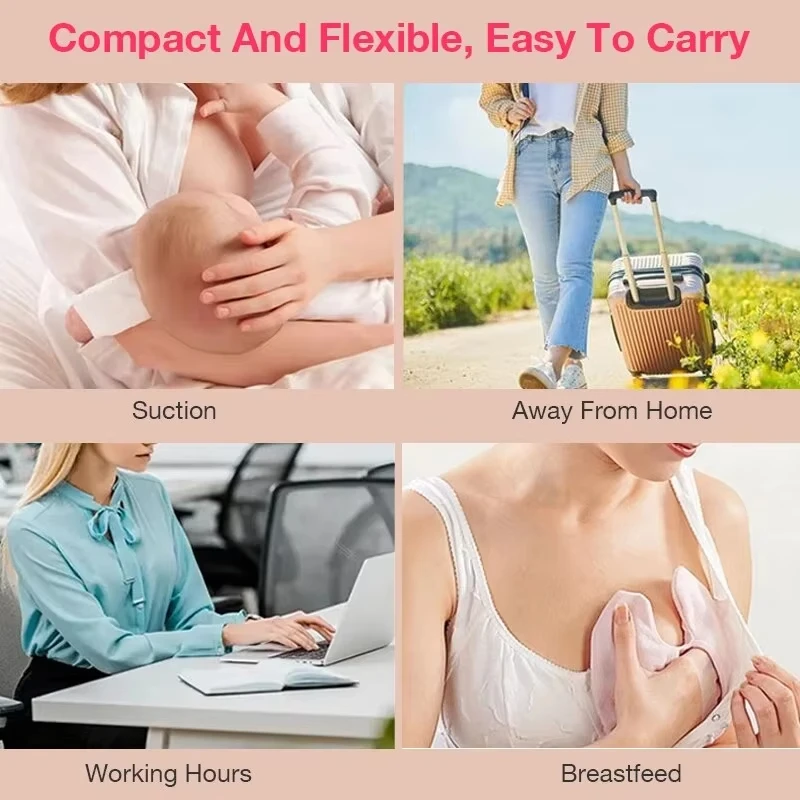 Electric Breast Pump Electric Breast Pump with LED Screen Milk Puller for Breastfeeding Low Noise Anti-Backflow Comfort Milk Collector