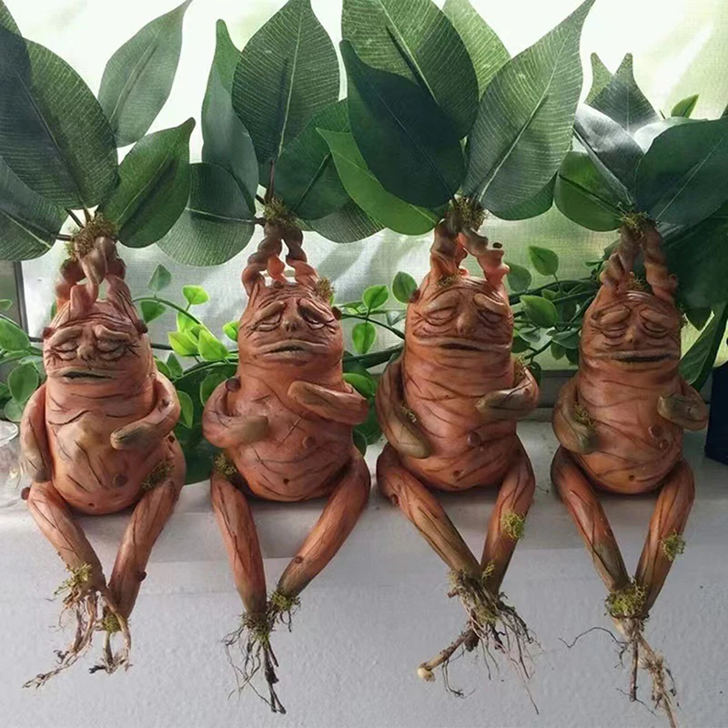 

1pc Mandrake Grass Resin Statue Landscape Ornament Art Figurine Crafts for Outdoor Garden Courtyard Living Room Bedroom Gift