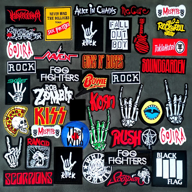 

BAND Patches Embroidered Applique Sewing Clothes Stickers Garment Apparel Accessories Badges Classic Nostalgia Music Patch