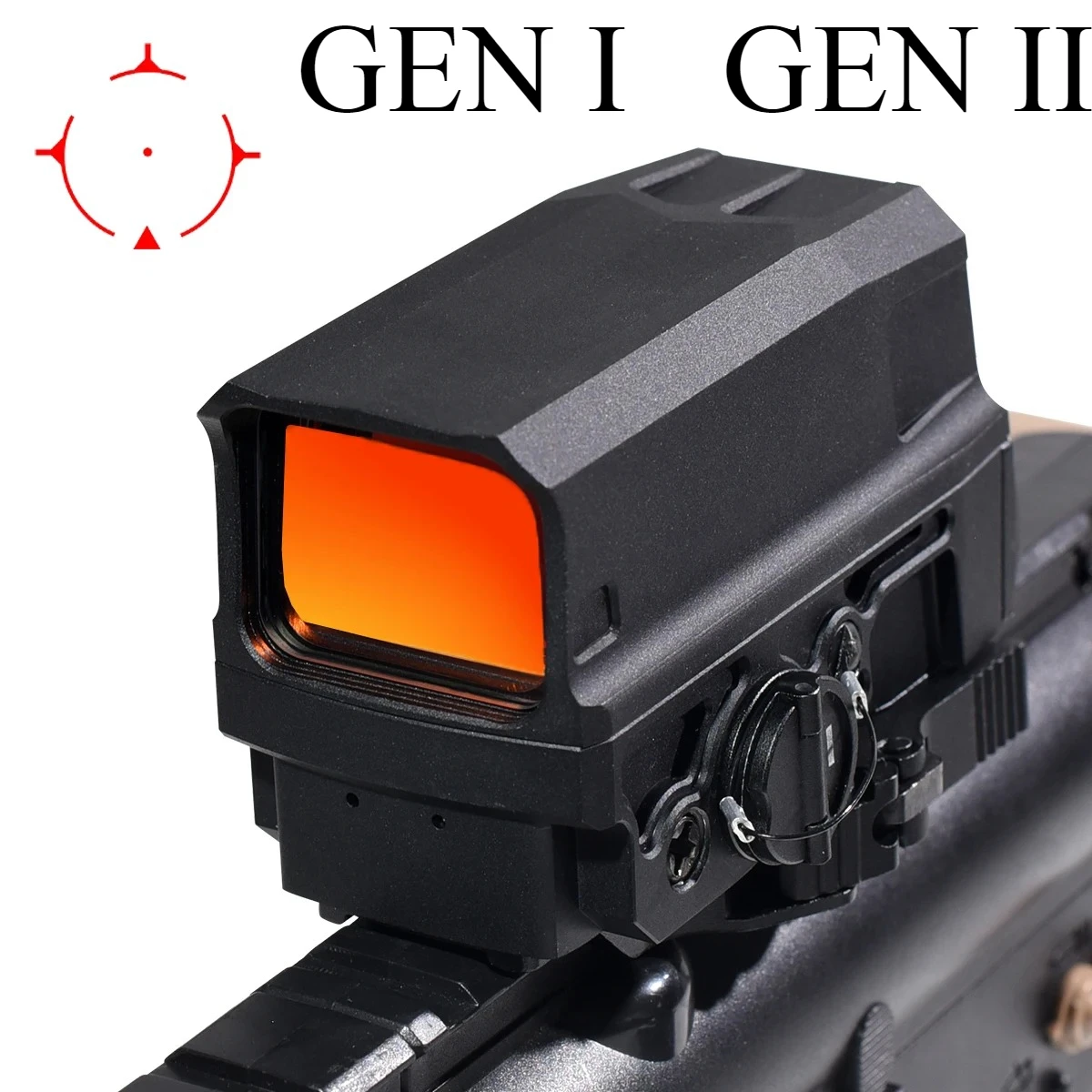 Gen II Holographic Red Dot Sight Tactical and 3X Magnifier Combo QD Mount Rifle Airsoft Optic Collimator Scope with Full Marking For Red Dot Sight Tactical Magnifier Scope Rifle Scope Holographic Collimator
