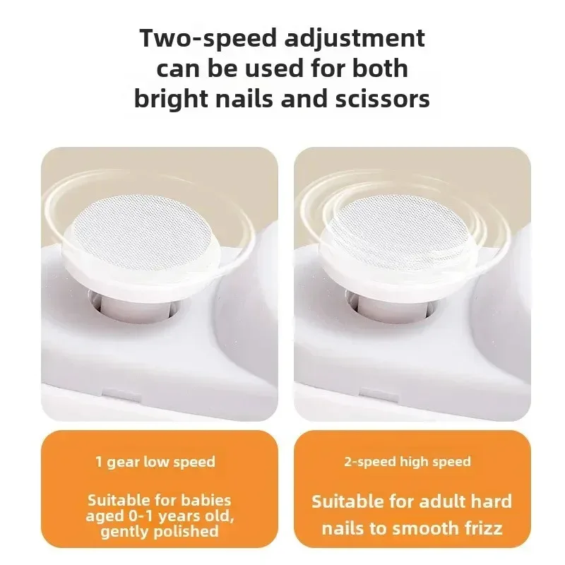 Electric Nail Clipper Grinding and Polishing with Light Automatic Nail Trimmer Rechargeable Nail Cutter Manicure for Baby Adult
