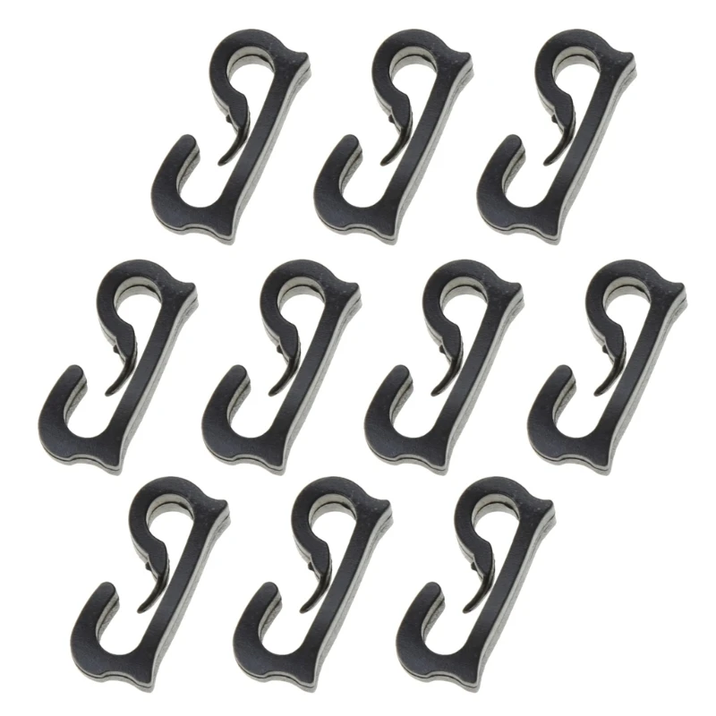 

10pcs/set Clip Hooks Outdoor Camping Light Accessories Camping Fixed Canopy Tools Hiking Plastic Tent Hooks Tarp Black