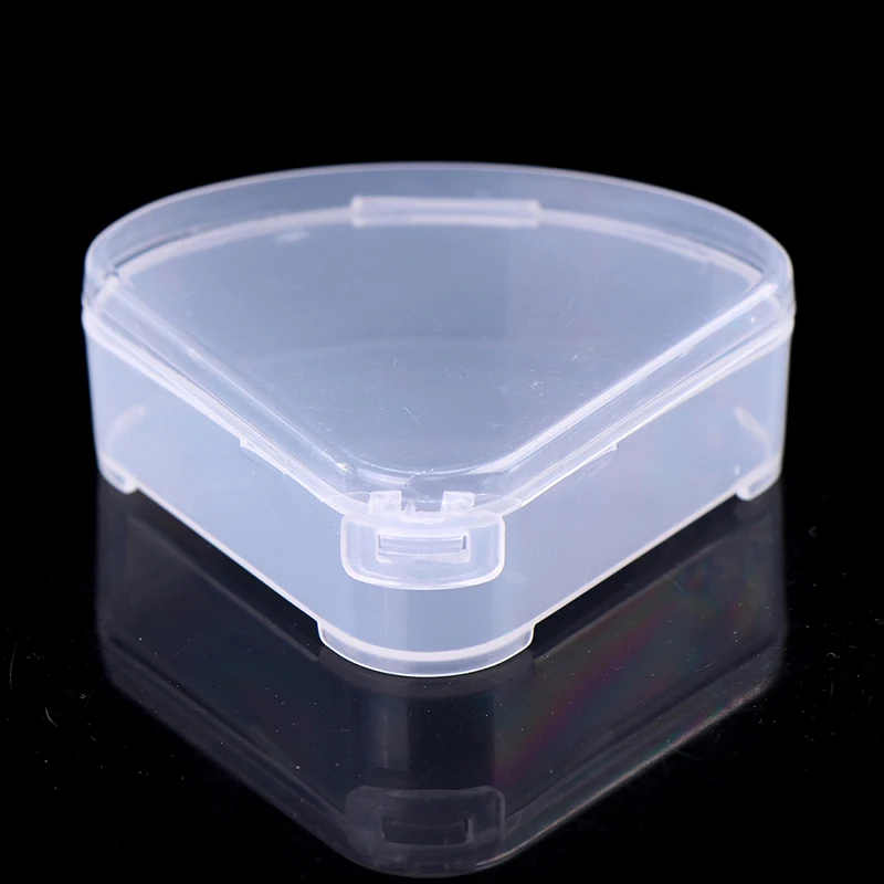 Portable Triangle Makeup Puff Storage Case – Transparent Cosmetic Bag
