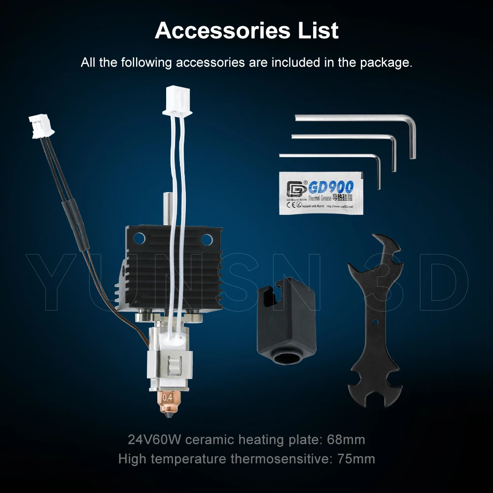 New Upgraded K1C Hot End Kit for Creality K1，K1 Max 3d