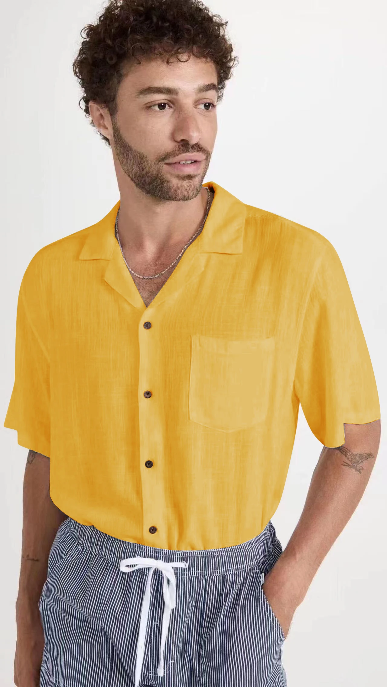 Mens Short Sleeve Regular-Fit Shirt Fishing Tees Linen Casual Button-Down  Shirts for Men Beach Summer Shirt camisas y blusas
