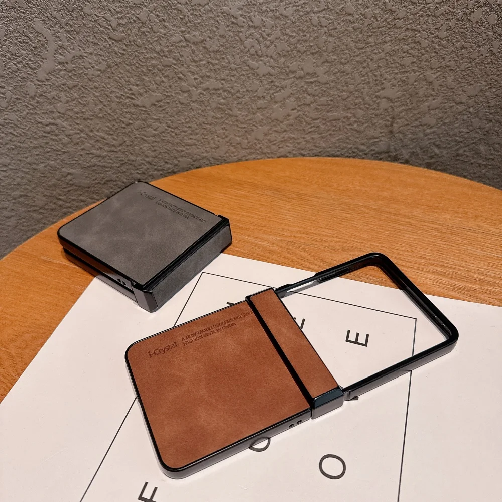 Luxury Business Matte PU Leather Hinge Protection Case