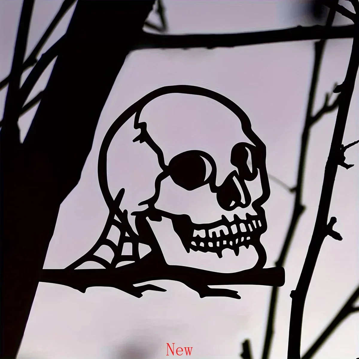 

Spooky Halloween Skeleton Skull Metal Silhouette Steel Sign Cutout Outdoor Home Decor Garden Halloween Party Decor Decorations