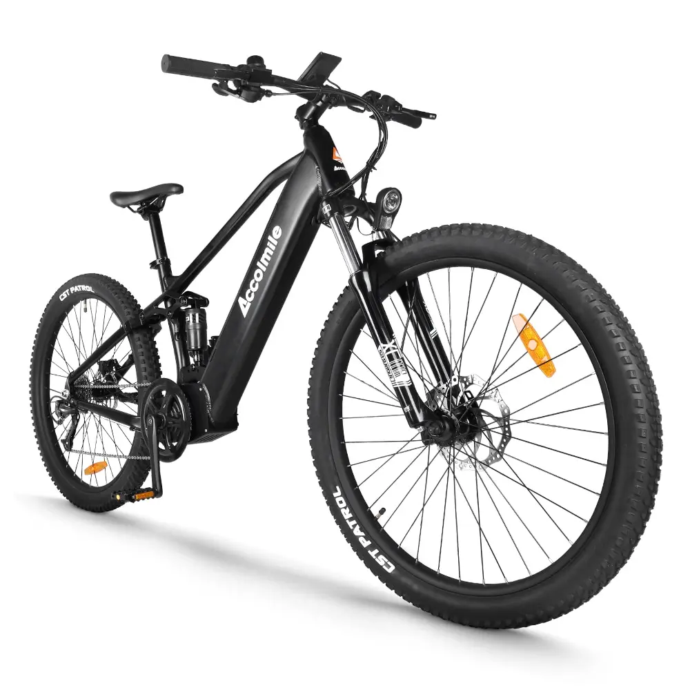 Accolmile Elektrische Mountainbike 27,5 inch Ebike Off-Road 672Wh Import Batterie 48V 750W Radfahren Fahrräder 100km Laufleistung Herren MTB