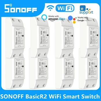SONOFF 와이파이 차단기 스위치, 스마트 무선 리모컨, DIY 조명 스위치, 홈 작동, 구글 알렉사, BasicR2