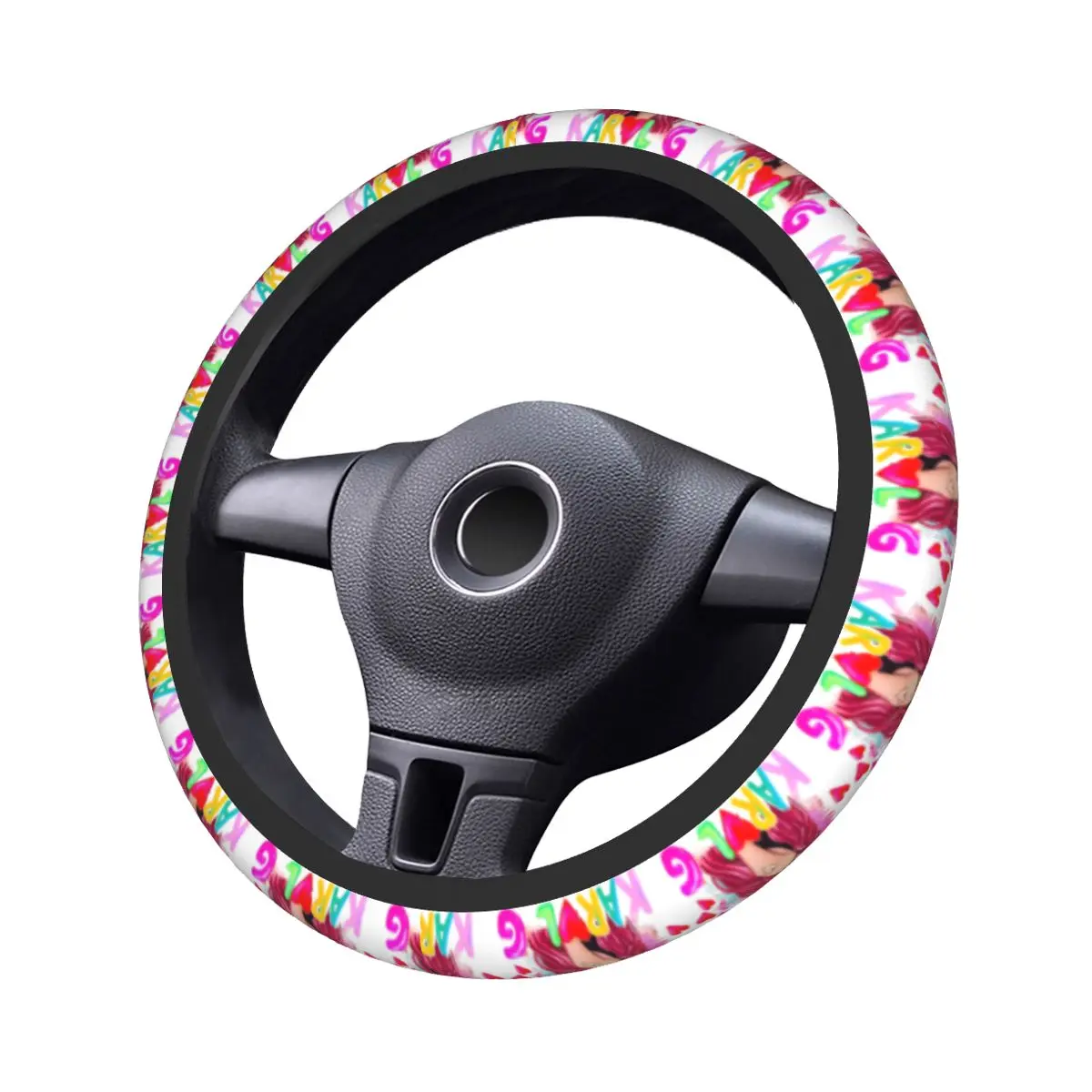 Manana Sera Bonito Karol G Sirenita Car Steering Wheel Cover 38cm Anti-slip Elastische Auto Decoration Car Accessories