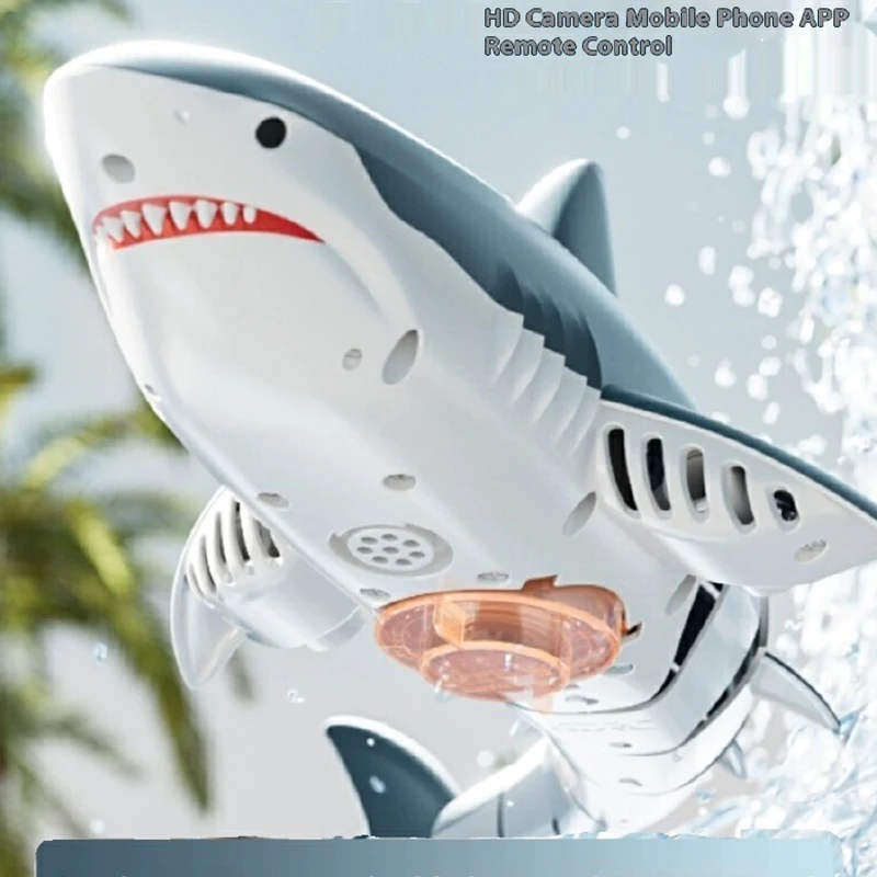 Electric Shark Remote Control Shark Toy Underwater Simulation Mechanical Fish Boy Gift With Camera Water Remote Control Boat 2