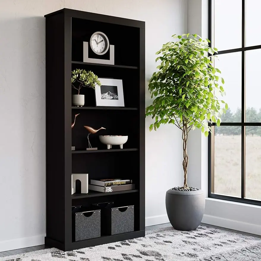 

Edenbrook Sumac Bookcase, 5-Shelf Organizer for Bedroom Furniture or Home Office Furnitur, 12.8D x 31.5W x 72.8H in