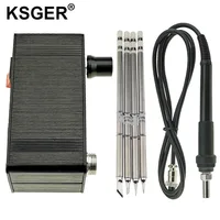 KSGER Mini T12 Soldering Station DIY STM32 V3.1S OLED T12 Iron Tips Welding Kits ABS Plastic Handle Zinc Stand Quick Heating 1