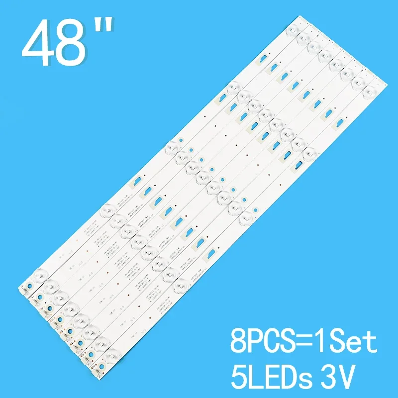 New 8PCS/lot 466mm 5LEDs 3V For 48 LCD TV 4C-LB480T-HR1 48HR332M05A0 48D15005 48L25EBC 48L26CMC 48L2600C 48L2500C