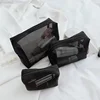 1/3pcs Mesh Clear Cosmetic Bags Small Large Black Makeup Bag Portable Travel Toiletry Organizer Case Lipstick Storage Pouch 2