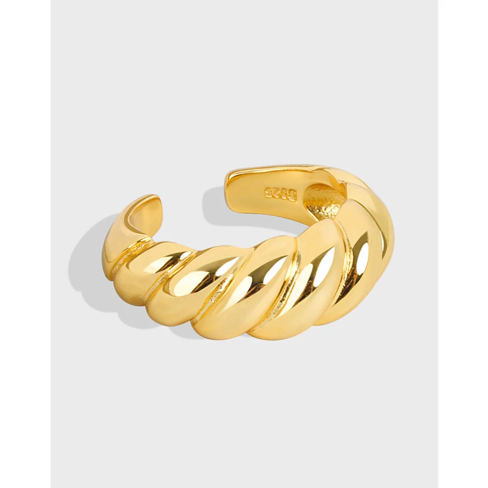 

PNJ427 cute croissant all match design, RING 925, pure silver, super thread, fried dough twist, and fashion.