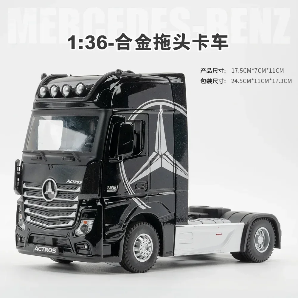 1:36 Mercedes-Benz ACTROS truck Simulation Diecast Metal